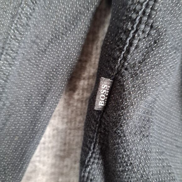 Hugo Boss Shirt Mens Large Black Button Up Long Sleeve - Picture 5 of 11